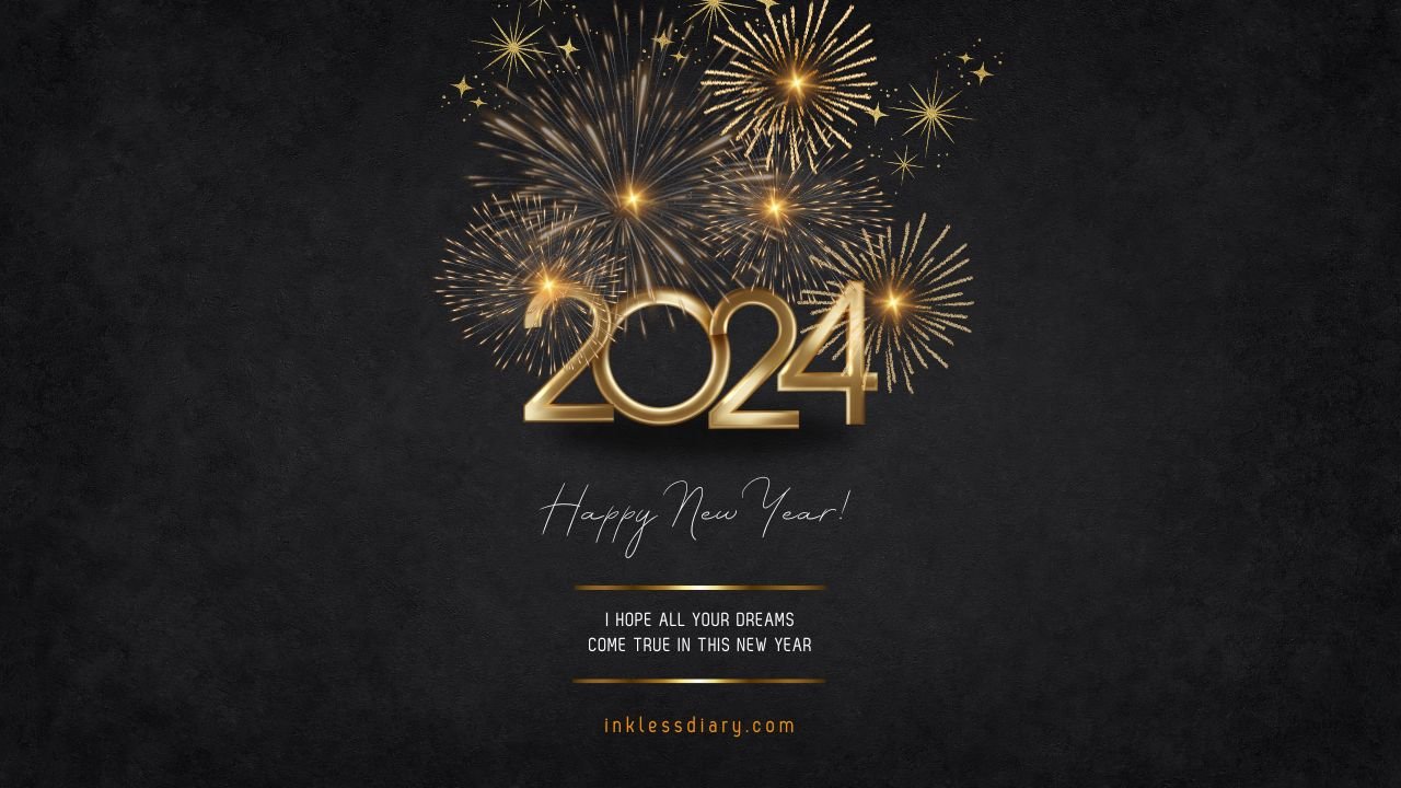 Cheers to New Beginnings: Happy New Year 2024!: As we bid farewell to another chapter, it's with immense joy and gratitude. inklessdiary